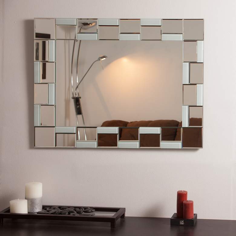 Image 6 Quebec 23 1/2" x 31 1/2" Rectangular Frameless Wall Mirror more views