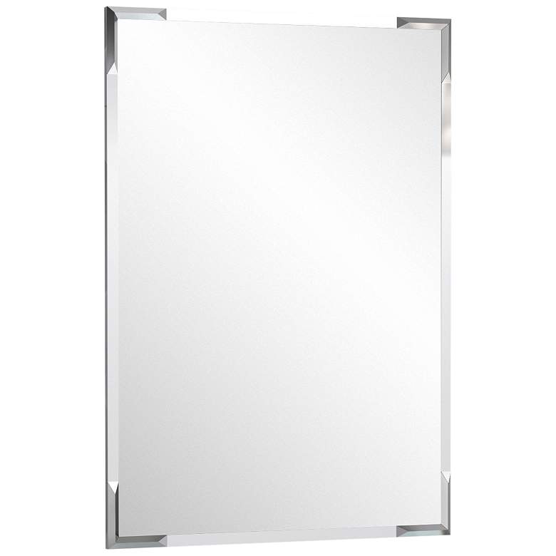 Image 2 Quebec Chrome 24 1/2" x 32 1/2" Flush Mount Wall Mirror