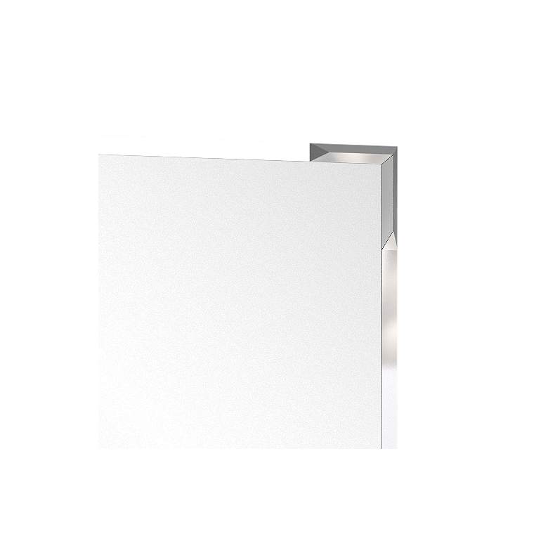 Image 3 Quebec Chrome 24 1/2 inch x 32 1/2 inch Flush Mount Wall Mirror more views