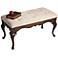 Queen Anne 38" Wide Plantation Cherry Cushioned Bench