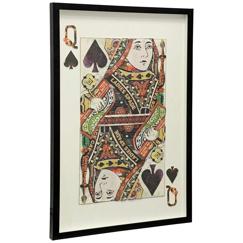 Image 1 Queen of Spades 35 1/2 inchH Framed Wall Art
