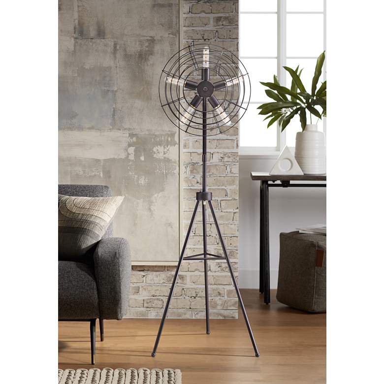 Image 1 Quensbury 59" High Restoration Fan Floor Lamp
