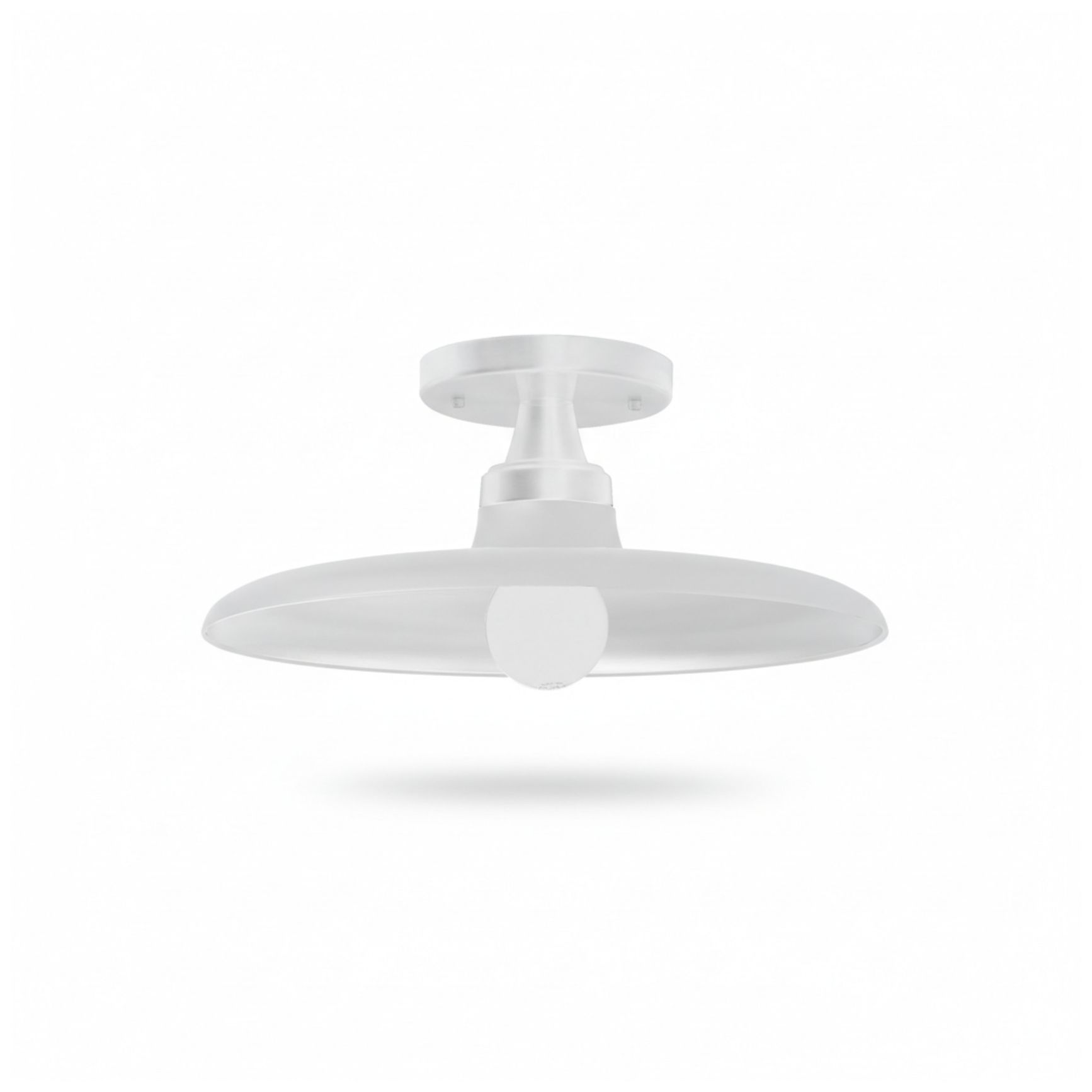 Image 2 Quentin 12" Wide Matte White Flush Mount more views