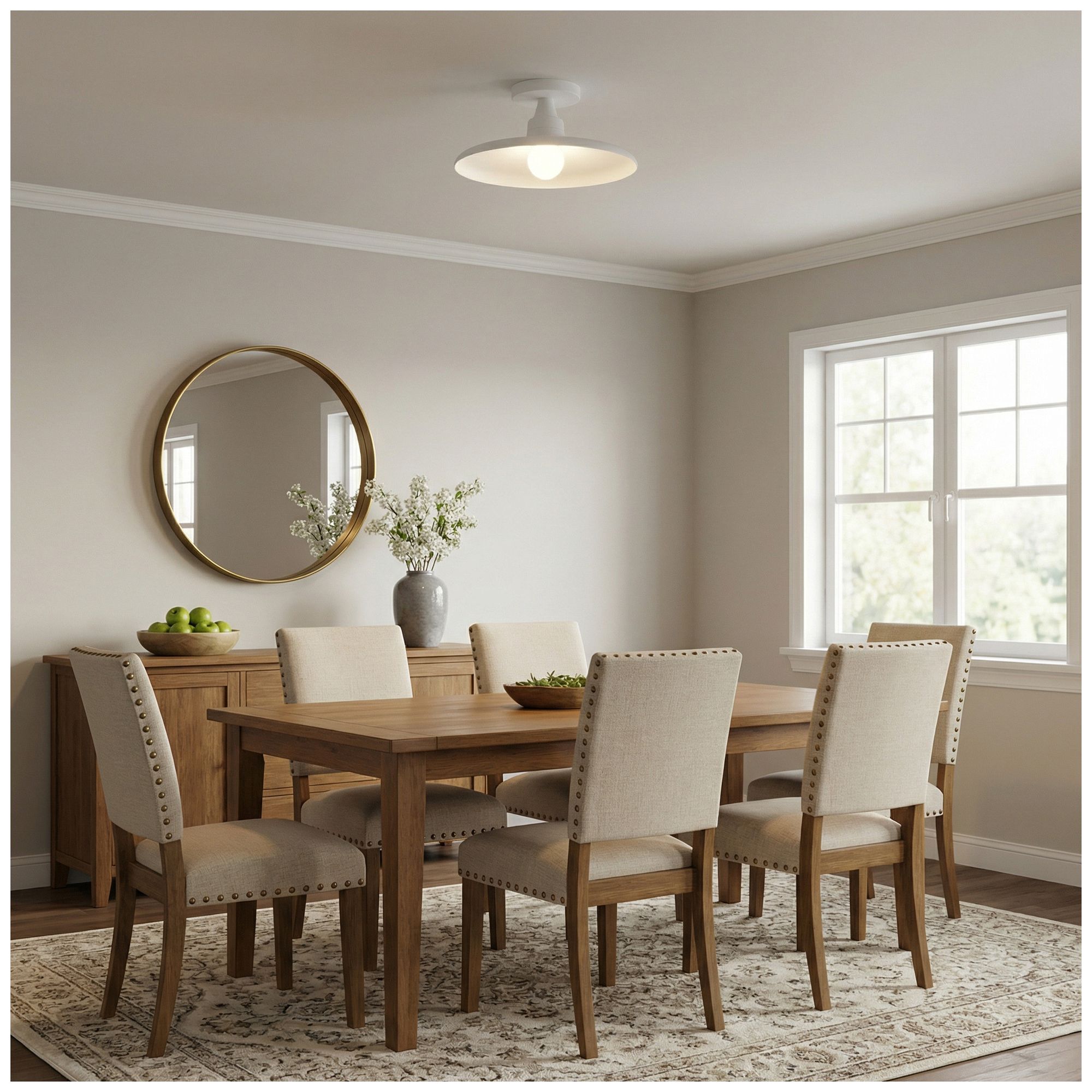 Quentin 12" Wide Matte White Flush Mount
