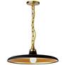 Quentin 18" Wide Aged Brass Pendant