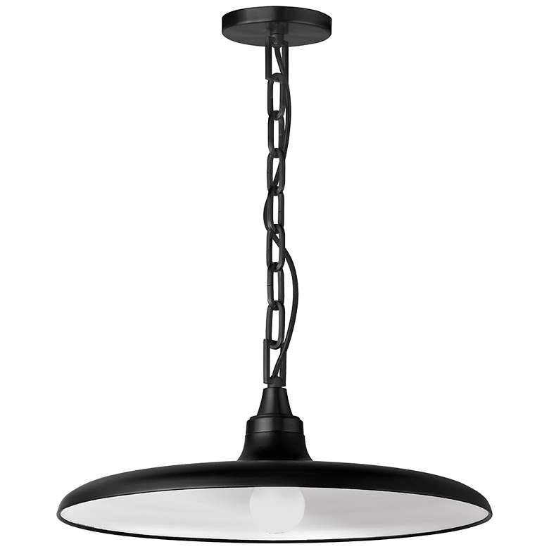 Image 1 Quentin 18" Wide Matte Black Pendant Light