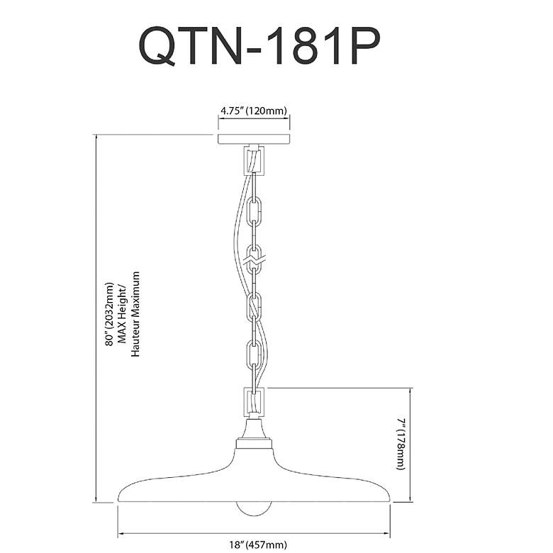 Image 4 Quentin 18" Wide Matte Black Pendant Light more views