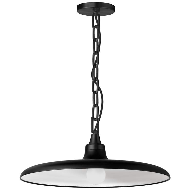 Image 1 Quentin 18" Wide Matte Black Finish Pendant