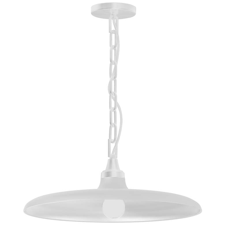 Image 1 Quentin 18" Wide Matte White Finish Pendant