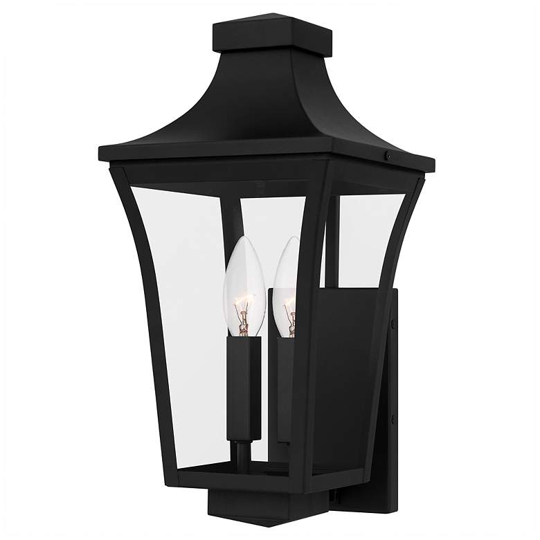 Image 1 Quentin 2-Light Earth Black Outdoor Wall Lantern