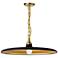 Quentin 24" Wide Black and Aged Brass Pendant Light