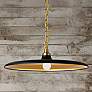 2_Quentin 24" Wide Black and Aged Brass Pendant Light