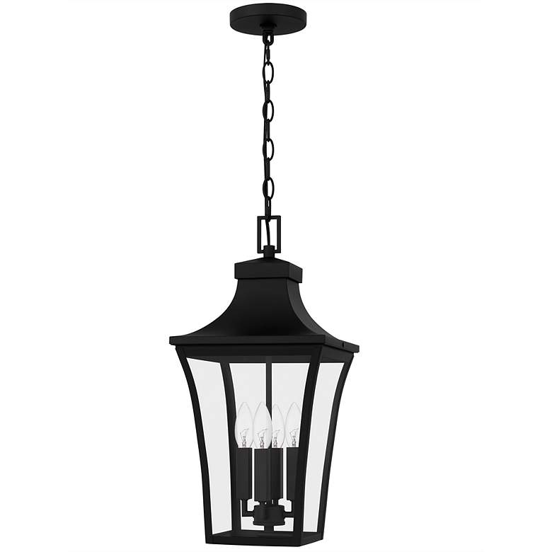Image 2 Quentin 4-Light Earth Black Outdoor Hanging Lantern more views