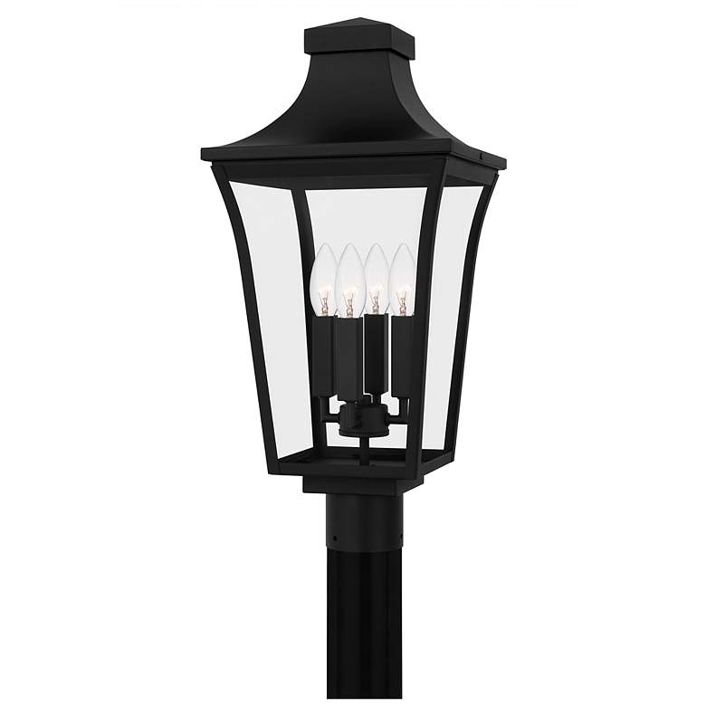 Image 1 Quentin 4-Light Earth Black Outdoor Post Lantern