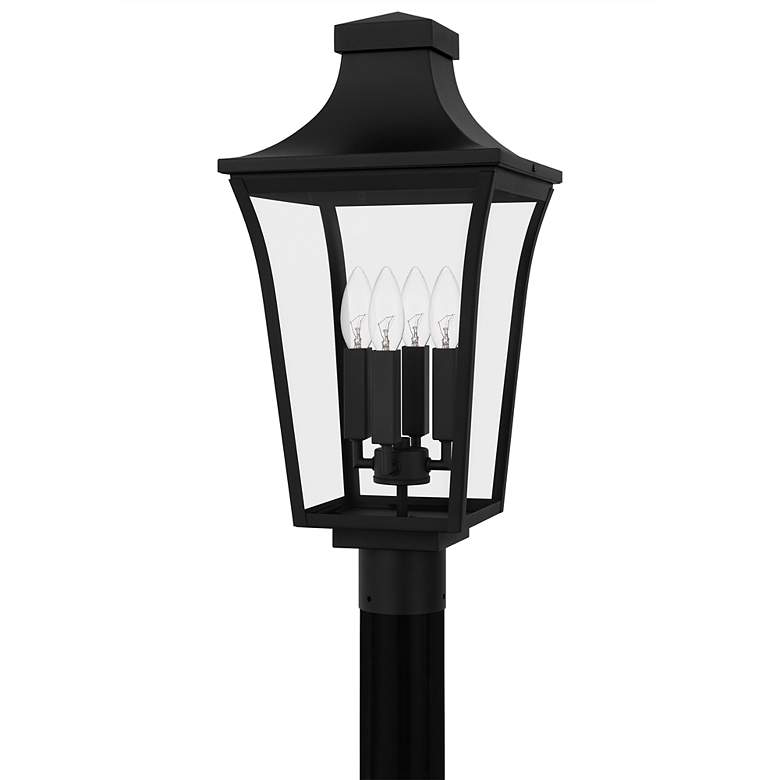 Image 2 Quentin 4-Light Earth Black Outdoor Post Lantern more views