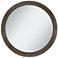 Quentin Black 34" Round Metal Framed Wall Mirror
