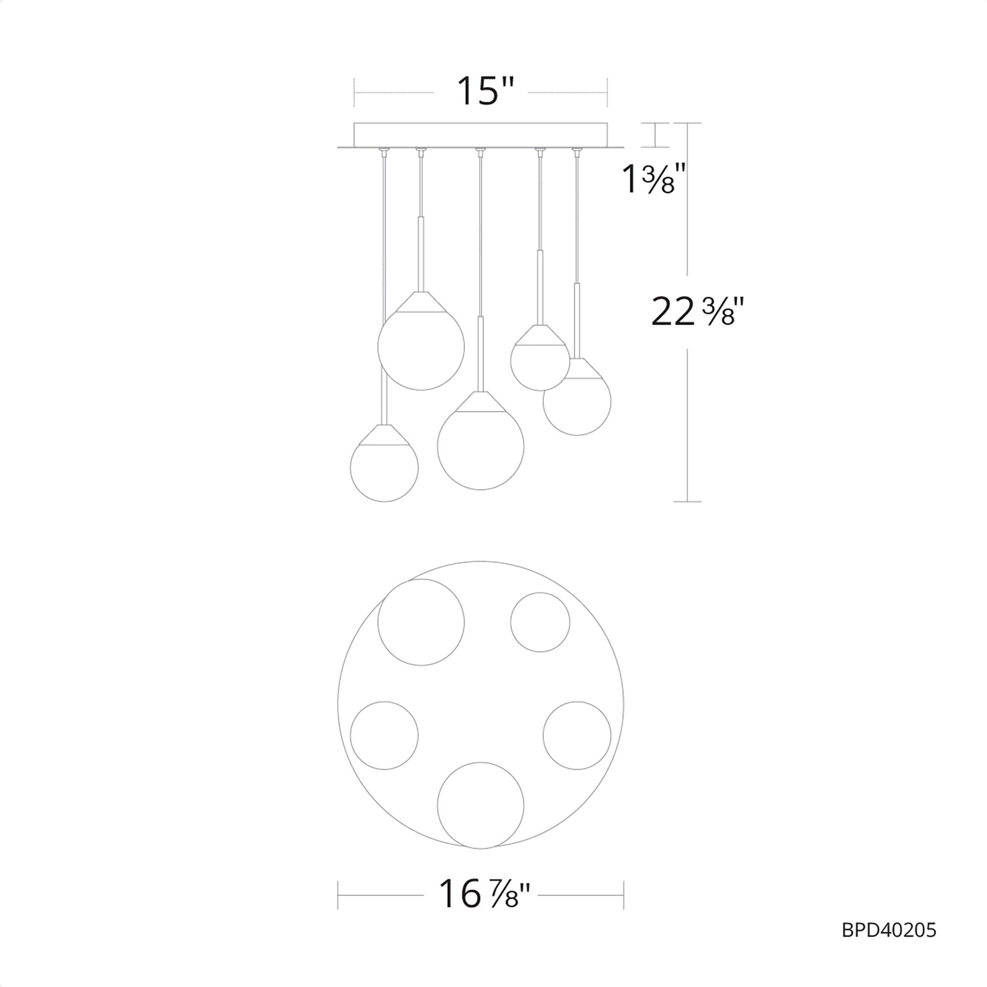 Image 4 Quest 5 Light LED Multi-Light Pendant more views
