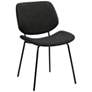 Quest Modern Dining Accent Chair in Charcoal Upholstery