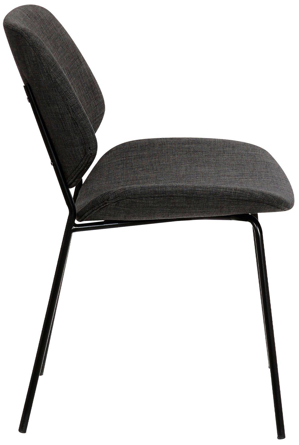 Image 3 Quest Modern Dining Accent Chair in Charcoal Upholstery more views