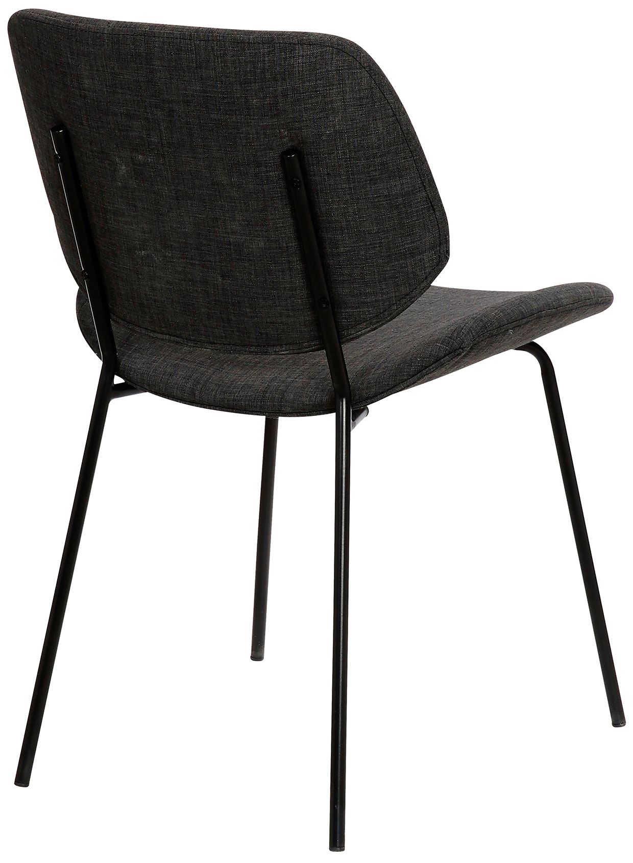 Image 4 Quest Modern Dining Accent Chair in Charcoal Upholstery more views