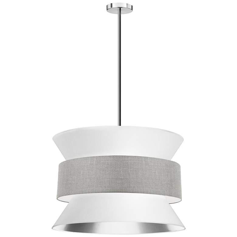 Image 1 Questa 24 inch Wide 4 Light Polished Chrome Pendant