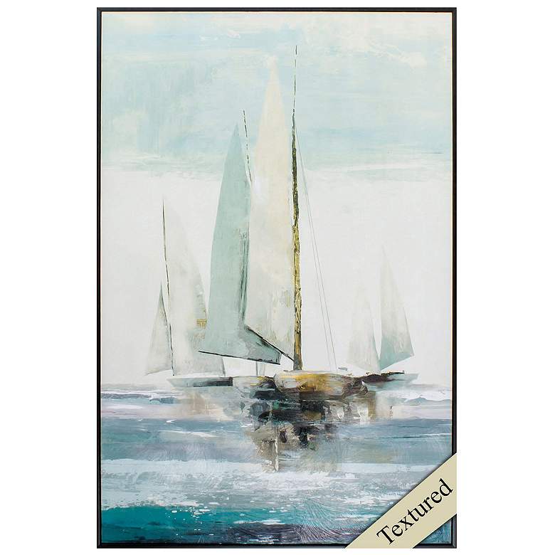 Image 1 Quiet Boats 24"W x 36"H Non-Glass Framed Art