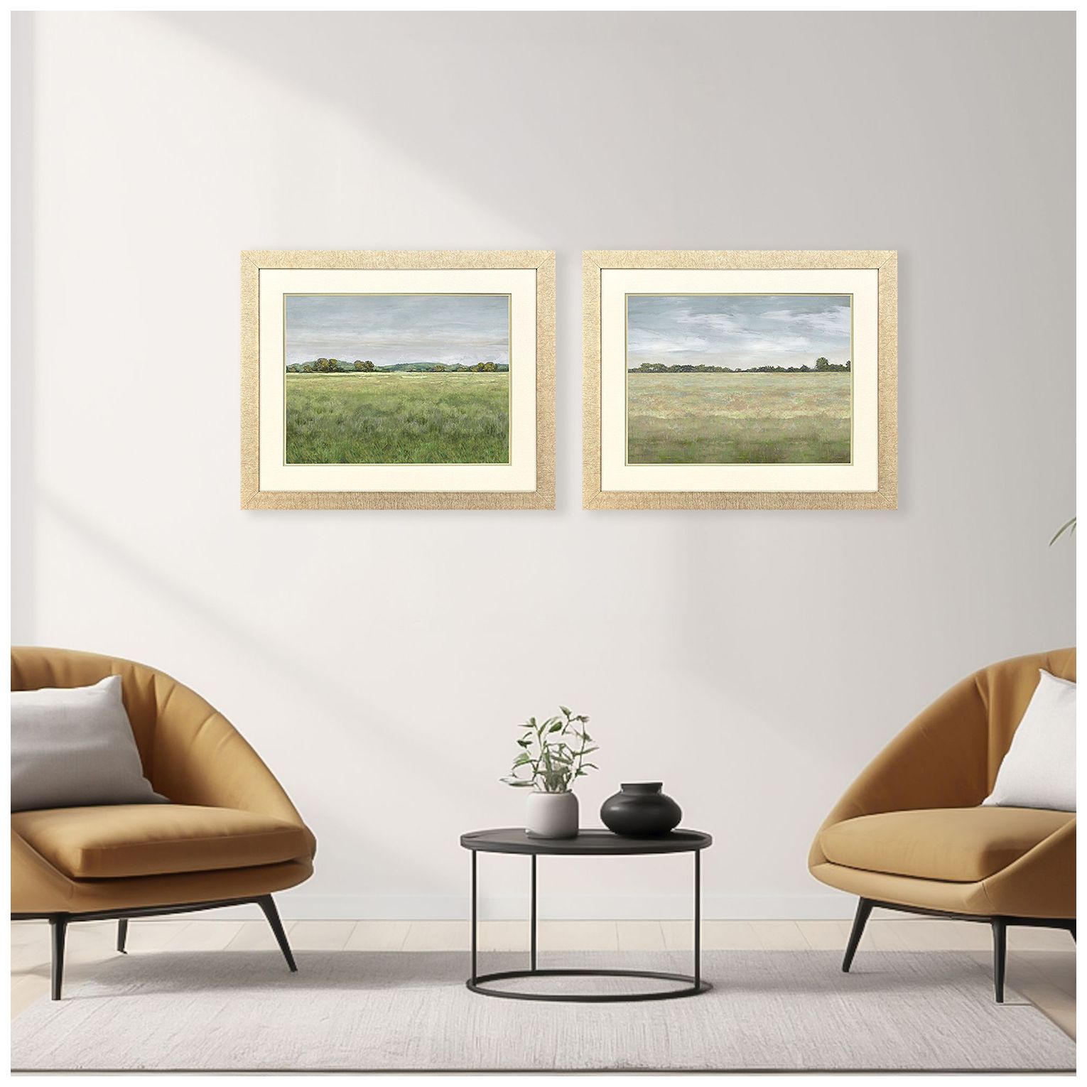 Image 5 Quiet Meadow I 34"W x 28"H Framed Art - Set of 2 more views