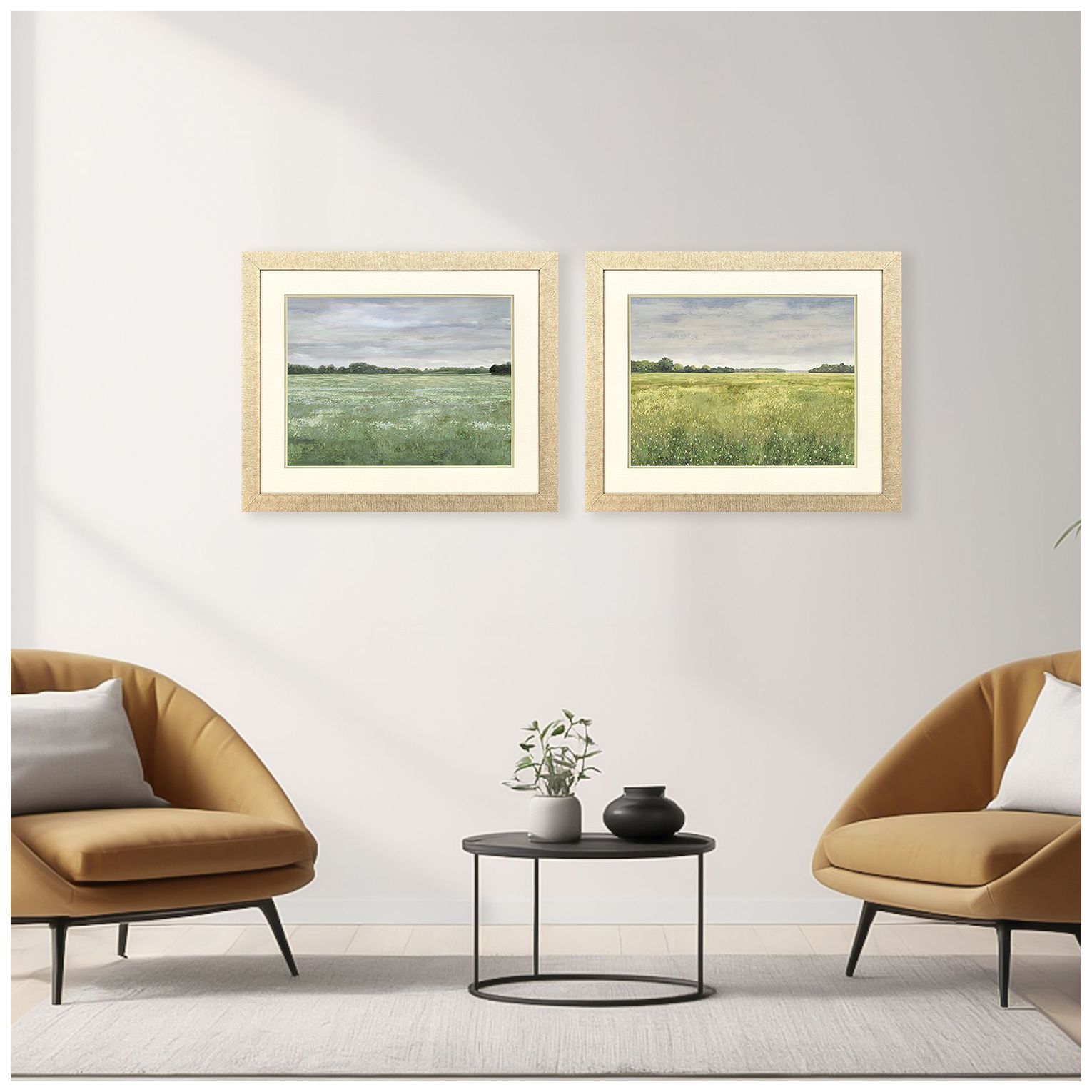 Image 5 Quiet Meadow II 34"W x 28"H Framed Art - Set of 2 more views