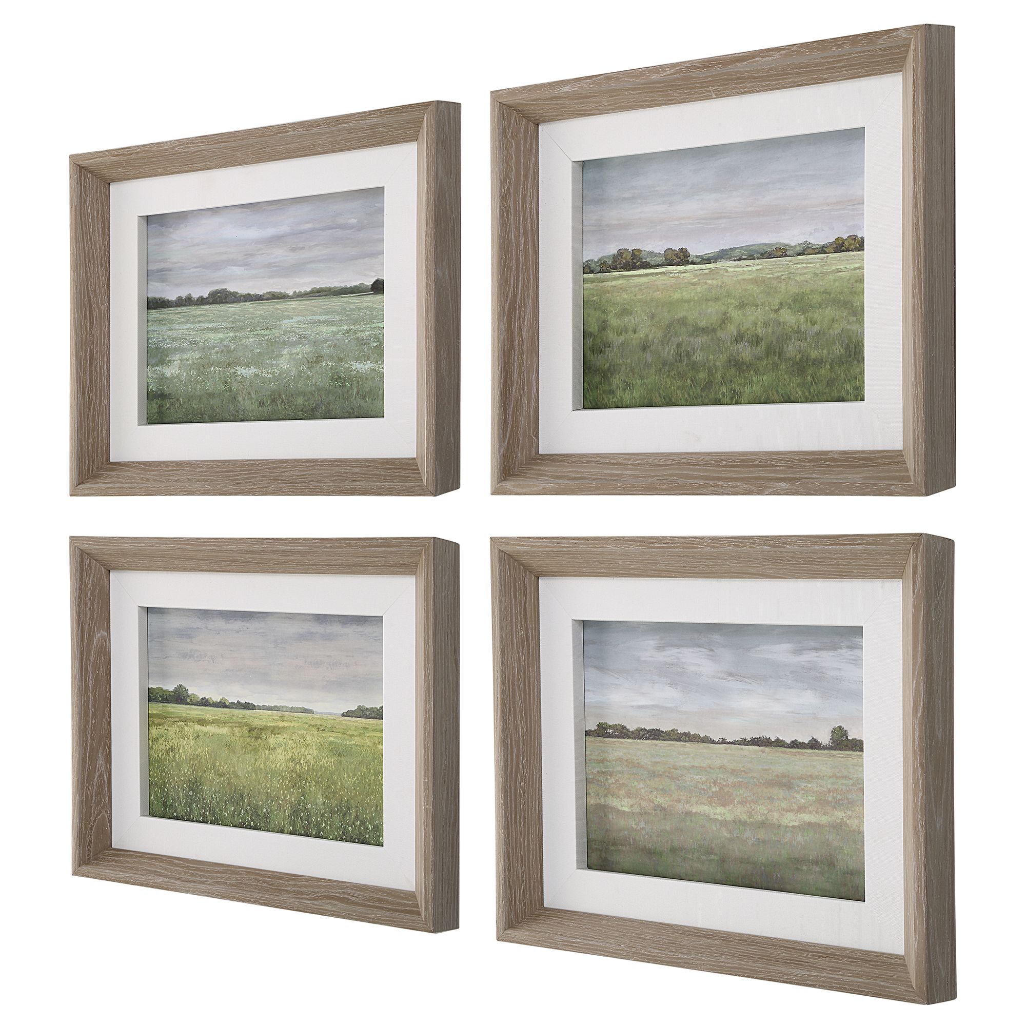 Image 3 Quiet Meadows 17" Wide 4-Piece Framed Print Wall Art Set more views