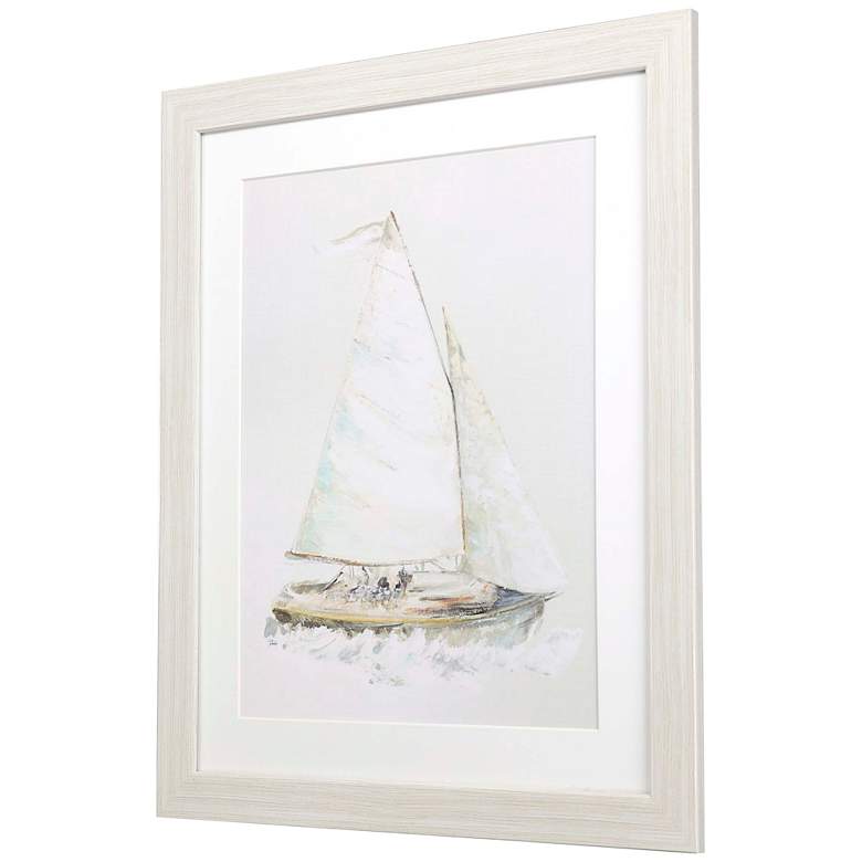 Image 4 Quiet Sailboat I 36" High Framed Giclee Wall Art more views