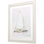 Quiet Sailboat I 36" High Framed Giclee Wall Art