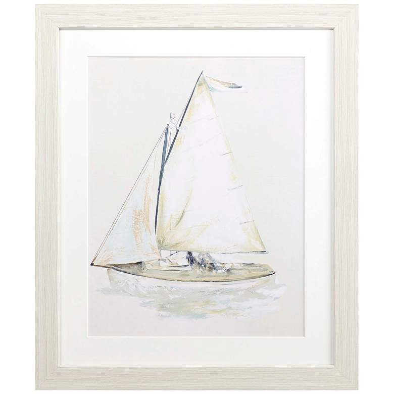 Image 1 Quiet Sailboat II 36 inch High Framed Giclee Wall Art