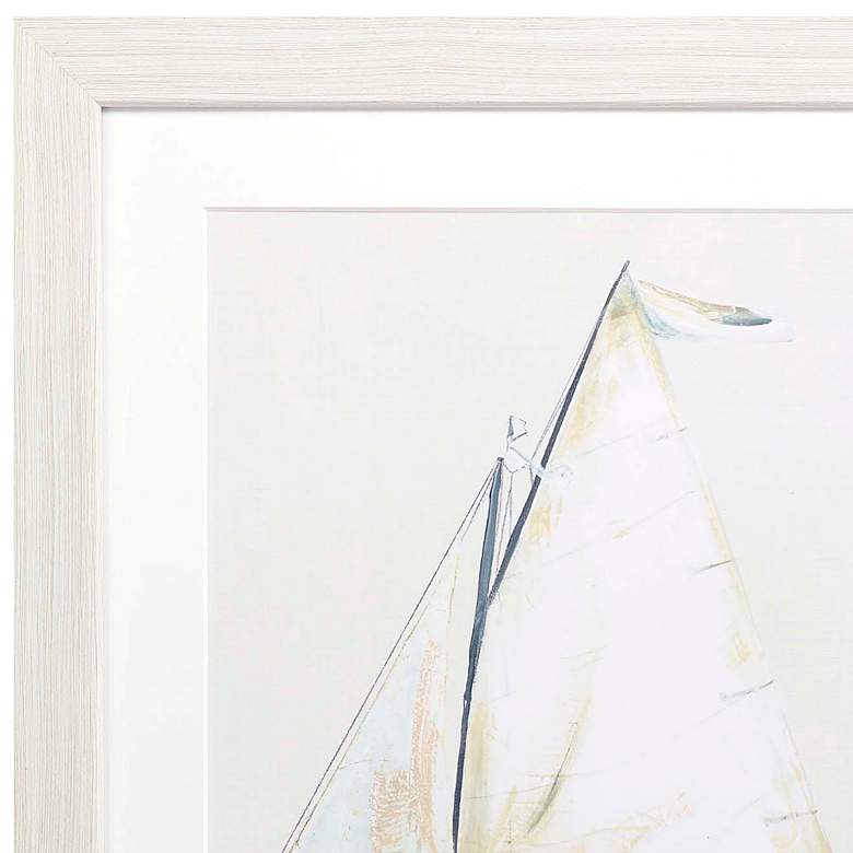 Image 2 Quiet Sailboat II 36" High Framed Giclee Wall Art more views