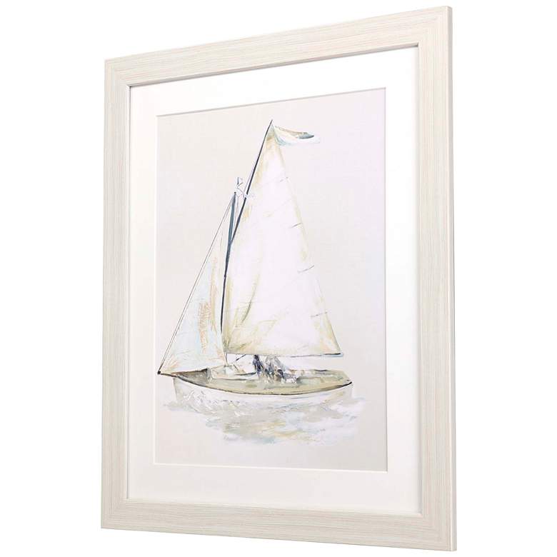 Image 4 Quiet Sailboat II 36" High Framed Giclee Wall Art more views