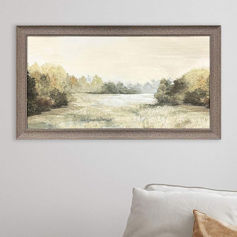 Image 1 Quiet Valley Non-Glass 35"W x 19"H Non-Glass Framed Art
