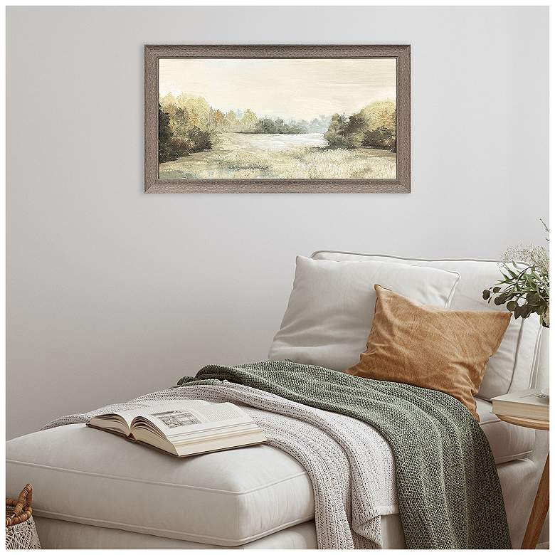 Image 5 Quiet Valley Non-Glass 35"W x 19"H Non-Glass Framed Art more views