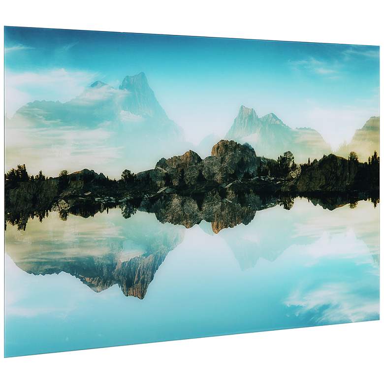 Image 4 Quiet Waters 48" Wide Tempered Glass Graphic Wall Art more views