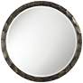 Quigley Dark Bronze 34 1/4" Round Wall Mirror