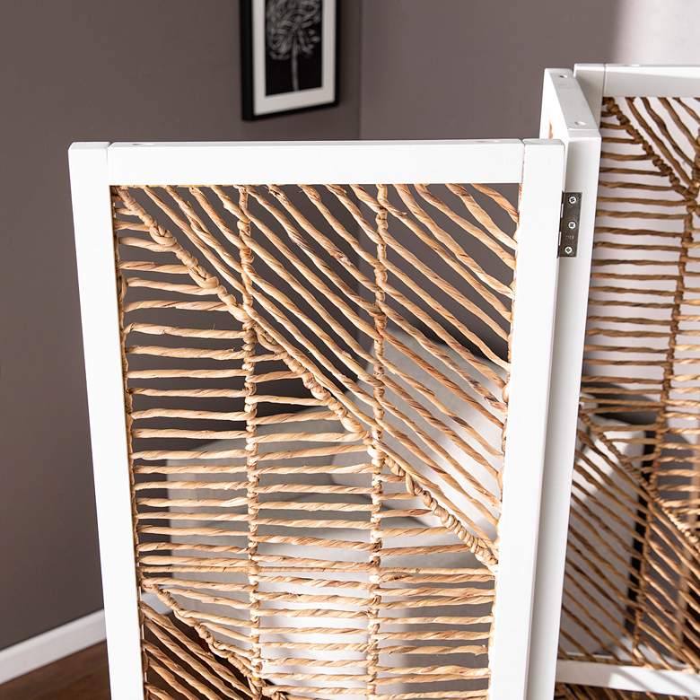 Image 4 Quilino 53" Wide Natural Water Hyacinth Room Divider more views