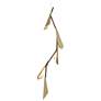 Quill 16" Wide Dark Smoke Vertical LED Pendant With Modern Brass Shade