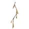 Quill 16" Wide Dark Smoke Vertical LED Pendant With Modern Brass Shade