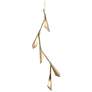 Quill 16" Wide Soft Gold Vertical LED Pendant With Soft Gold Shade