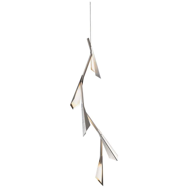Image 1 Quill 16" Wide Sterling Vertical LED Pendant With Sterling Shade
