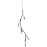 Quill 16" Wide Sterling Vertical LED Pendant With Sterling Shade