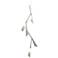 Quill 16"W Vintage Platinum Vertical LED Pendant With Platinum Shade