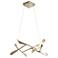 Quill 33.9" Wide Soft Gold Horizontal LED Pendant With Soft Gold Shade