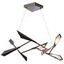 Quill 33.9"W Dark Smoke Horizontal LED Pendant With Oil Rubbed Bronze