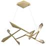 Quill 33.9"W Modern Brass Horizontal LED Pendant With Modern Brass Sha