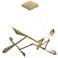 Quill 33.9"W Modern Brass Horizontal LED Pendant With Modern Brass Sha