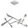 Quill 33.9"W Vintage Platinum Horizontal LED Pendant With Platinum Sha